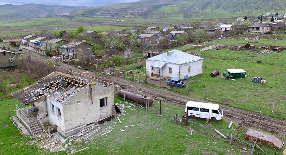 Мартакерт после обстрелов. Нагорный Карабах